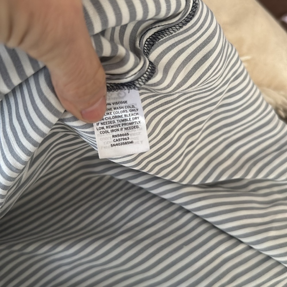 Something Navy striped dress long sleeve size xs - Picture 10 of 12